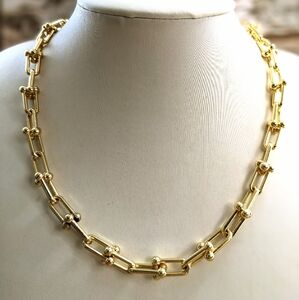 Gold Hardwear Chunky Horseshoe Or U-shaped Gold Filled Chain Classic